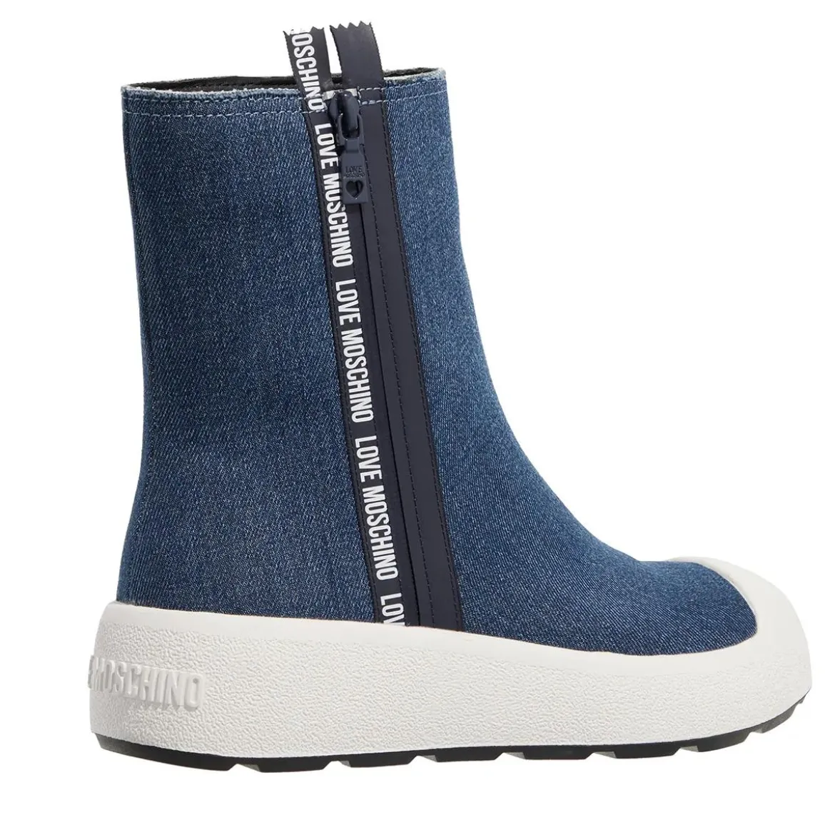 Love Moschino Race Love Sneakers Donna Azzurro High-Top-Sneaker
