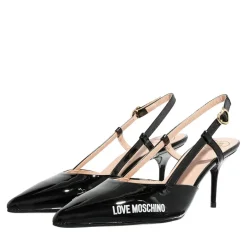 Love Moschino Rubber Logo Scarpa Donna Nero Pumps