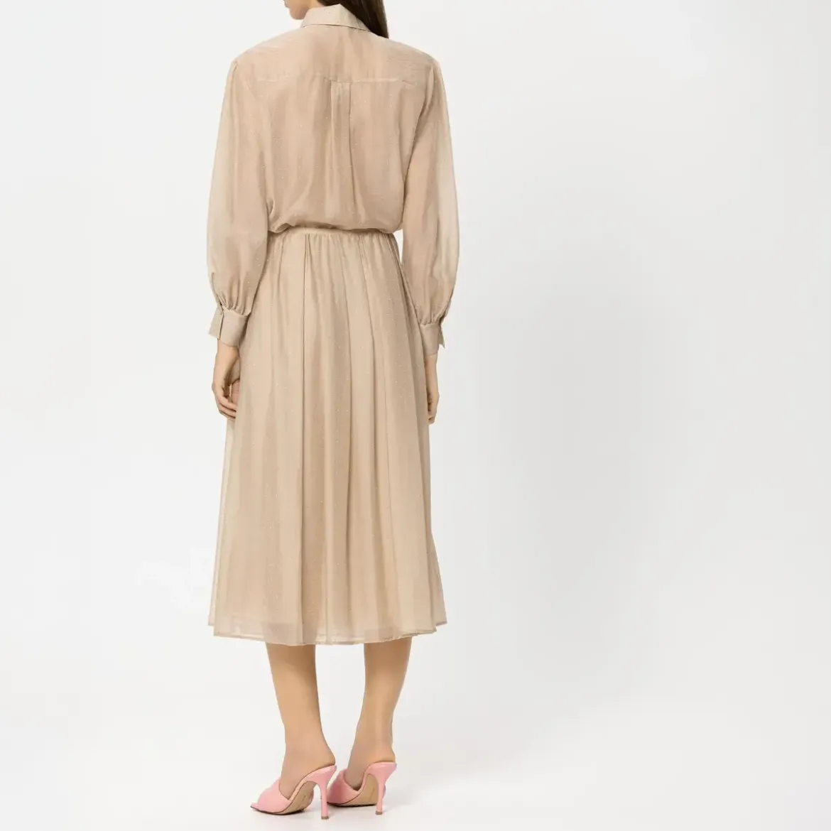 Luisa Cerano Hemdbluse mit Glitzersteinen soft camel Bluse