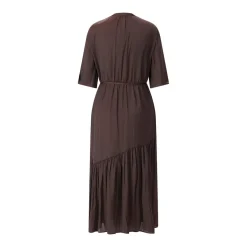 Luisa Cerano Midikleid aus Satin braun Maxikleid