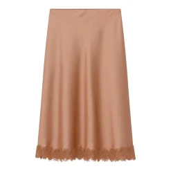 Luisa Cerano Midirock mit Spitzendetails orange Maxirock