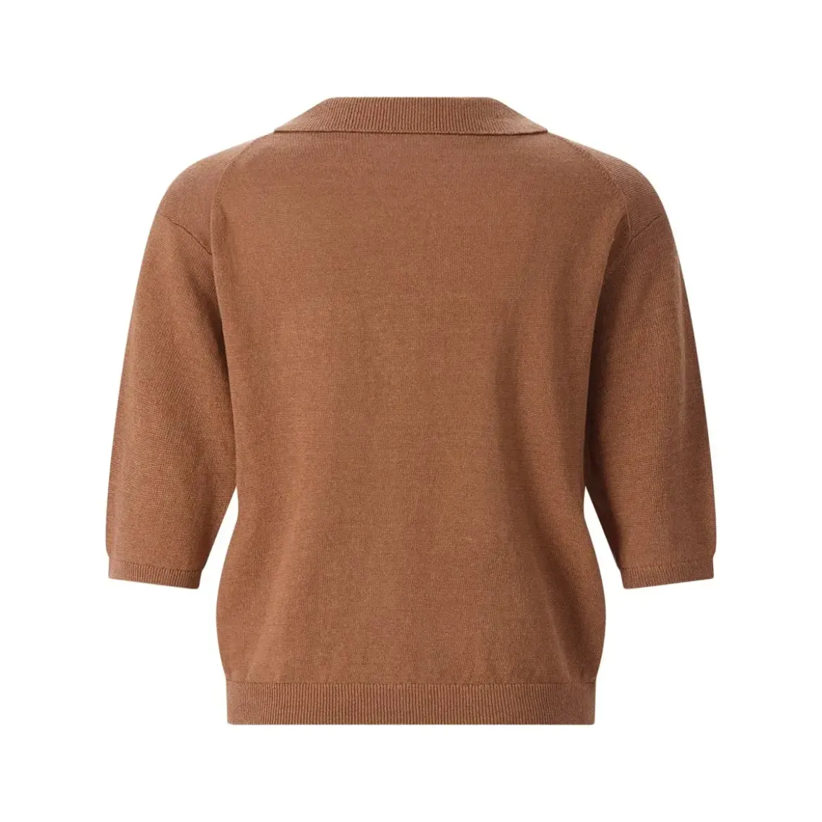 Luisa Cerano Poloshirt aus Leinen braun Pullover