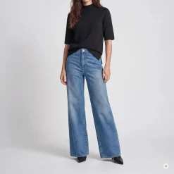 Marc Aurel Authentischer Blue Denim und ein weit geschnittene blau Wide Leg Jeans