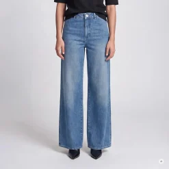 Marc Aurel Authentischer Blue Denim und ein weit geschnittene blau Wide Leg Jeans