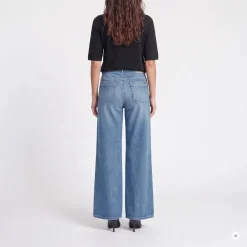 Marc Aurel Authentischer Blue Denim und ein weit geschnittene blau Wide Leg Jeans