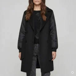 Marc Aurel Diese Doppelreiher Caban Outdoorjacke aus einem Ma schwarz Übergangsjacke