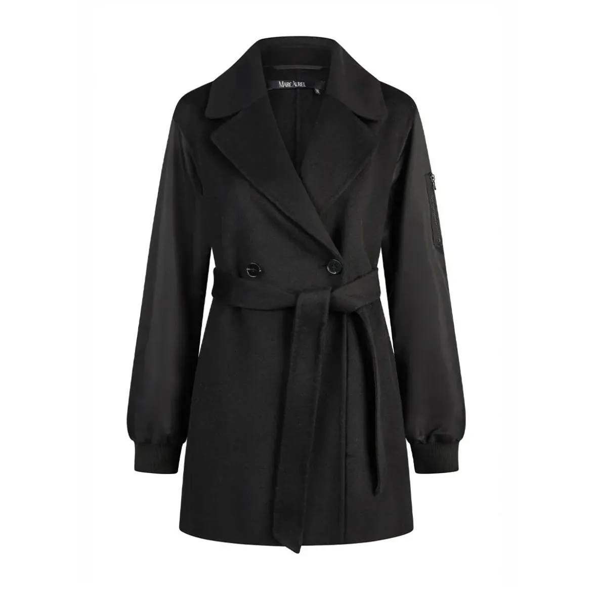 Marc Aurel Diese Doppelreiher Caban Outdoorjacke aus einem Ma schwarz Übergangsjacke