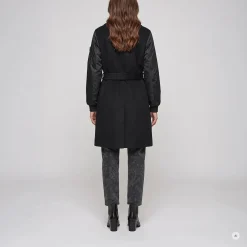 Marc Aurel Diese Doppelreiher Caban Outdoorjacke aus einem Ma schwarz Übergangsjacke