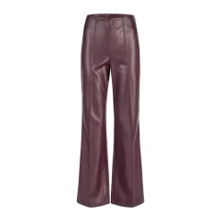 Marc Aurel Diese Flared Hose aus weichem Faux Leather verbind lila Lederhose