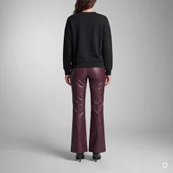 Marc Aurel Diese Flared Hose aus weichem Faux Leather verbind lila Lederhose