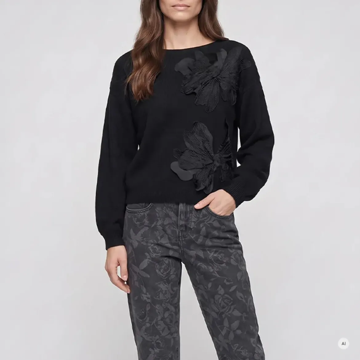 Marc Aurel Dieser Pullover aus elastischem Alpaka-Mix-Garn mi schwarz Pullover