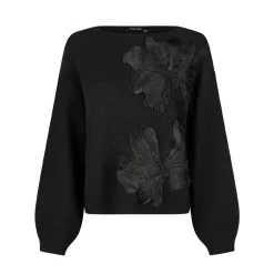 Marc Aurel Dieser Pullover aus elastischem Alpaka-Mix-Garn mi schwarz Pullover