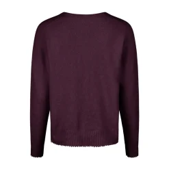 Marc Aurel Dieser V-Ausschnitt-Pullover aus Cotton/Wool-Mix m lila Pullover