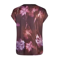 Marc Aurel Dieses Top mit Blumenprint aus fließendem Viskose- lila Bluse