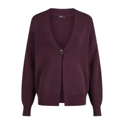 Marc Aurel Diese Strickjacke im Blazer-Look aus Halbpatent-St lila Strickjacke