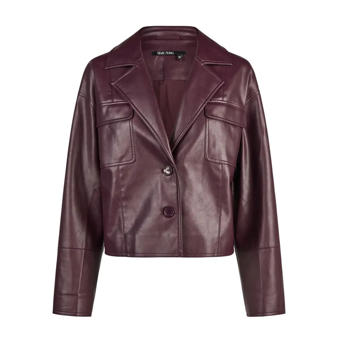 Marc Aurel Diese verkürzte Jacke aus weicher Kunstlederqualit lila Lederjacke