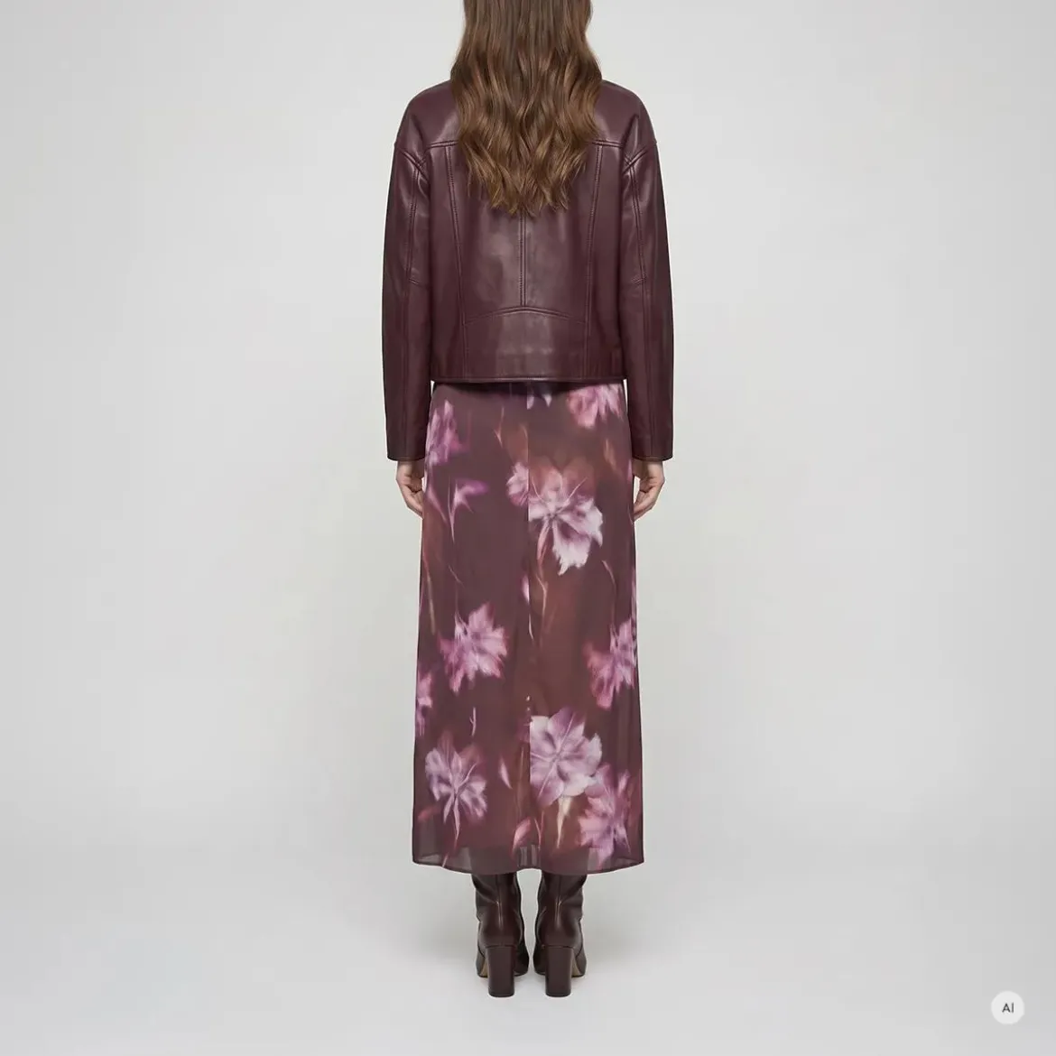 Marc Aurel Diese verkürzte Jacke aus weicher Kunstlederqualit lila Lederjacke