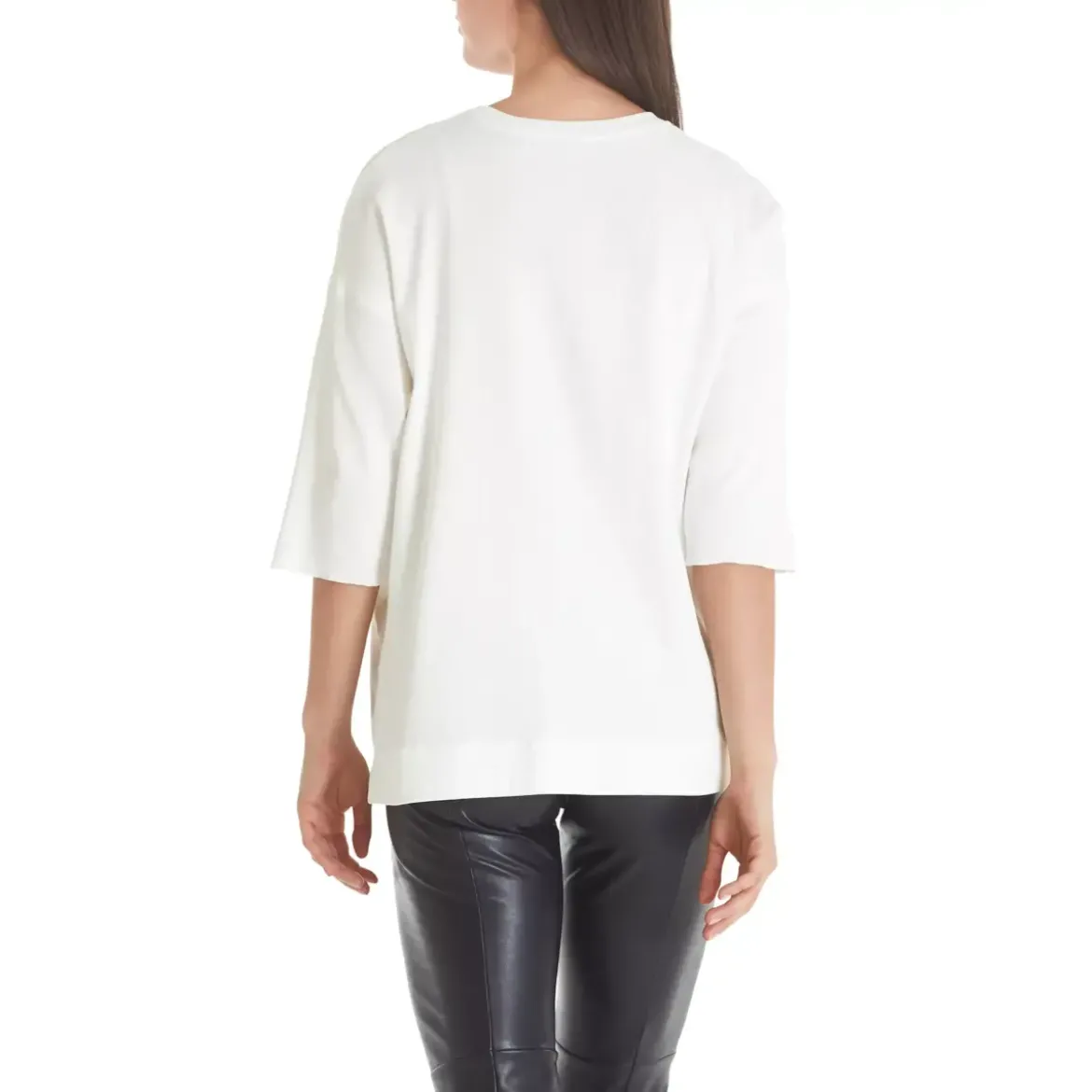 Marc Cain Blusenshirt aus Baumwoll-Mix Weiß Bluse