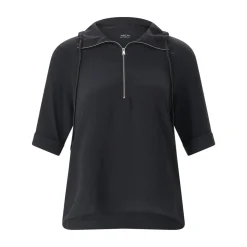 Marc Cain Blusenshirt mit Feinripp schwarz Bluse