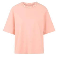 Marc Cain Oversize-Shirt aus Baumwoll-Mix pink T-Shirt