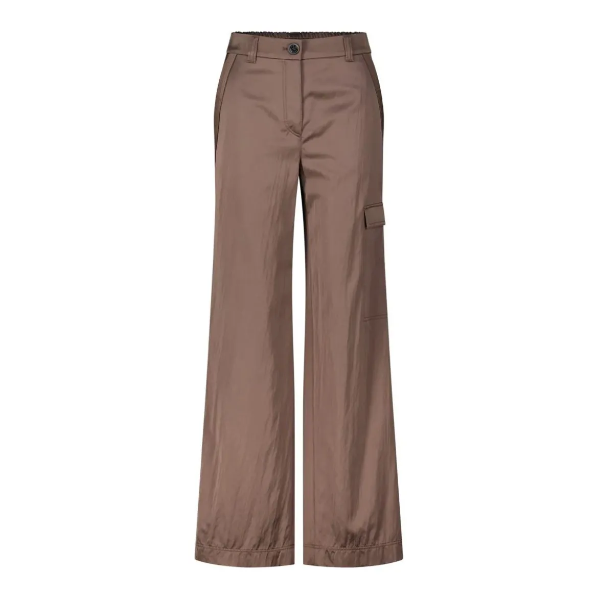 Marc Cain Puddle Pants in glänzender Optik Braun Hose