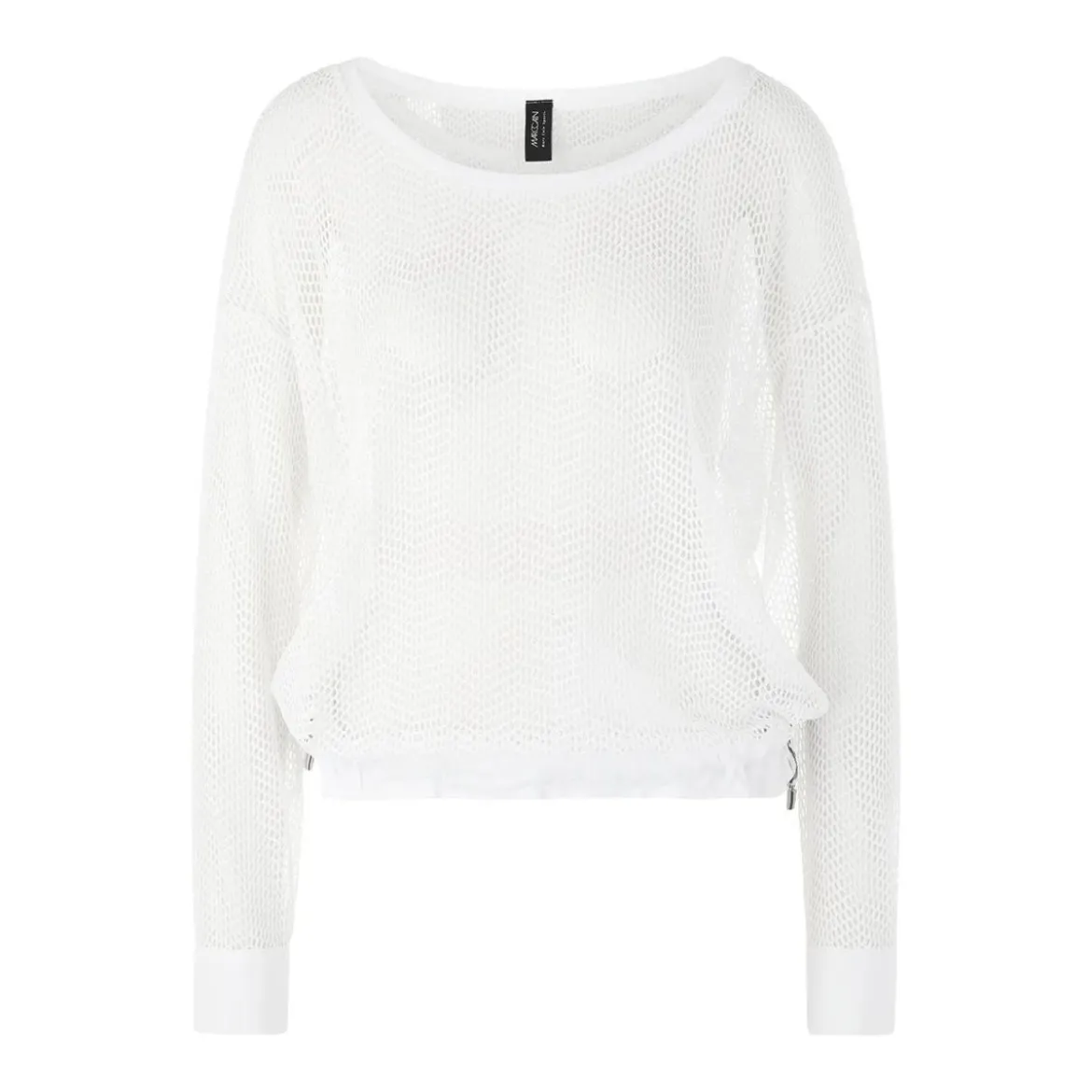 Marc Cain Pullover aus Materialmix weiß Top