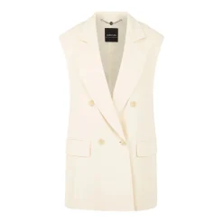 Marc Cain Ärmellose Blazer-Weste weiß Weste