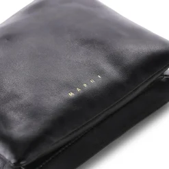 Marni Schultertasche aus Leder schwarz Schultertasche