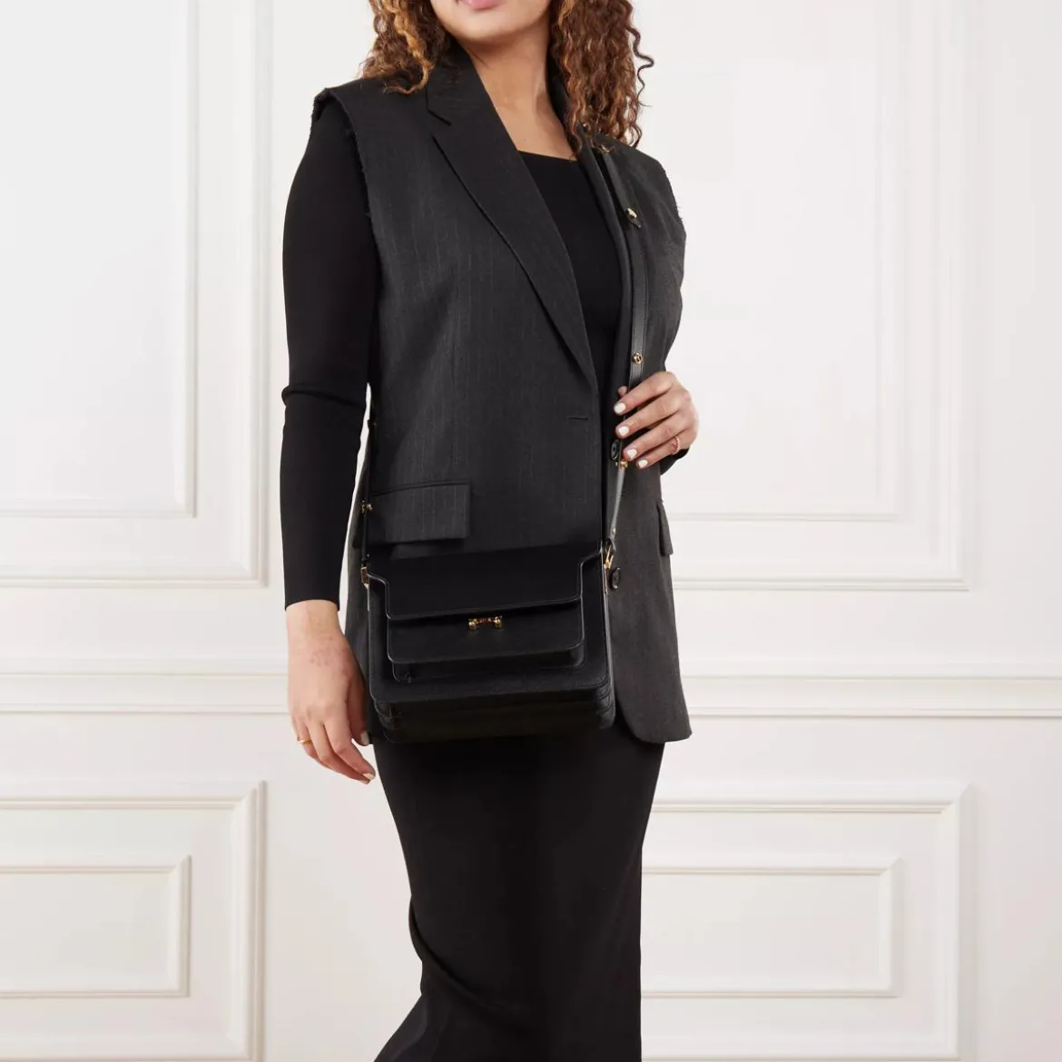 Marni Trunk Bag Medium Black Crossbody Bag