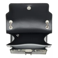 Marni Trunk Envelope Medium Black/White/Python Print Crossbody Bag
