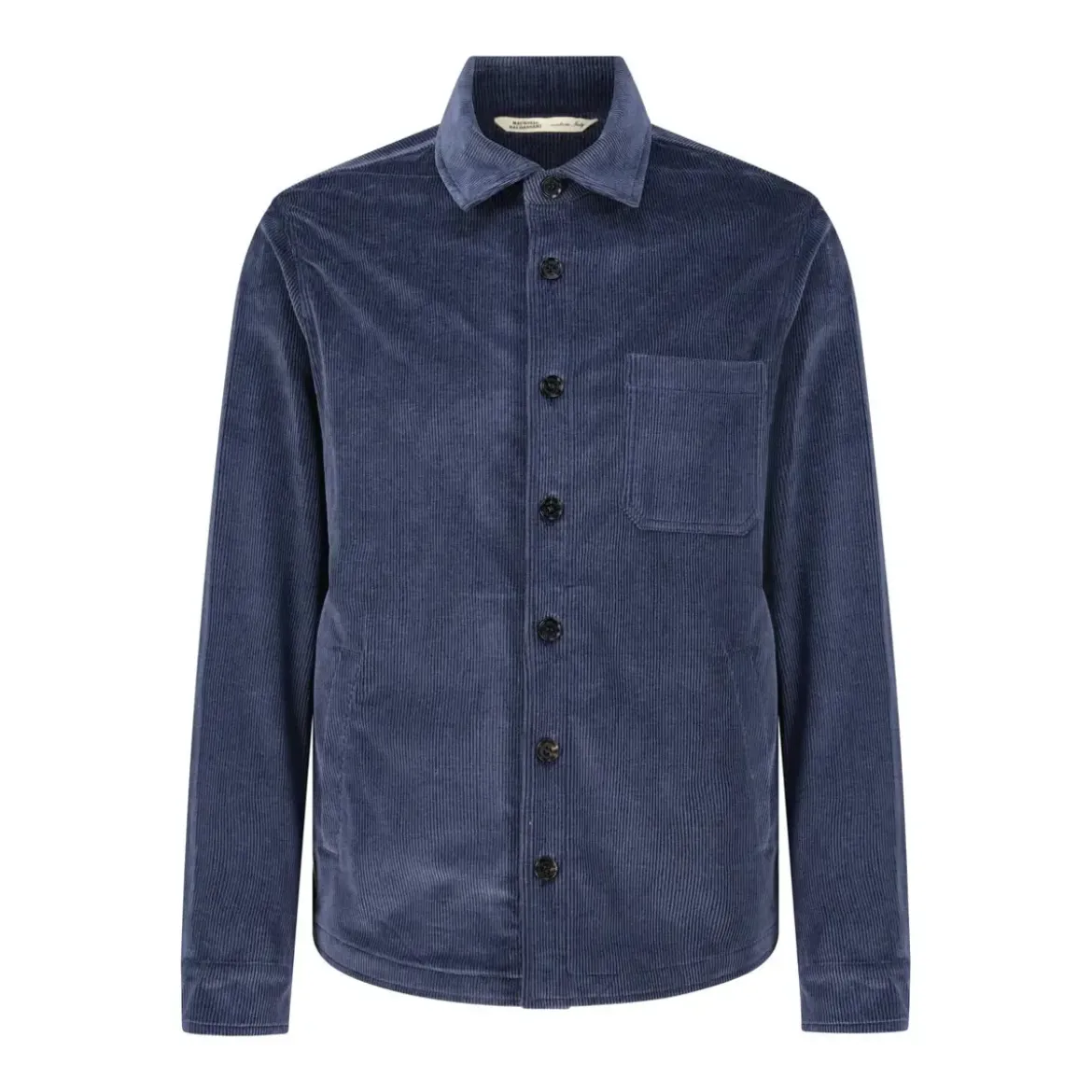 Maurizio Baldassari Hemdjacke aus Cord mit Kaschmir blau Übergangsjacke