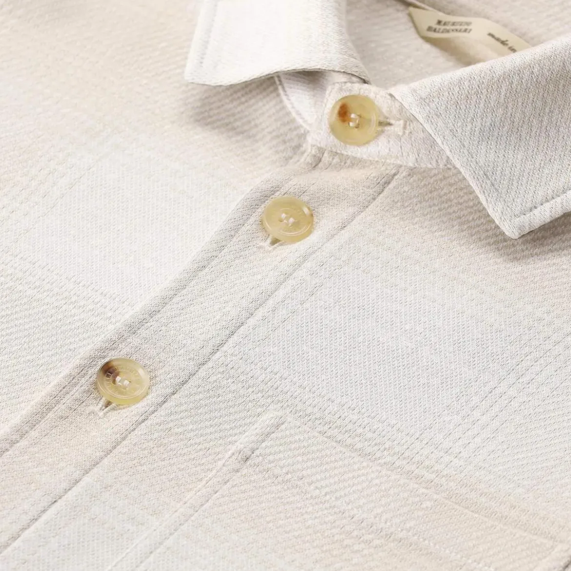 Maurizio Baldassari Overshirt aus Baumwolle, Seide & Leinen beige Hemd