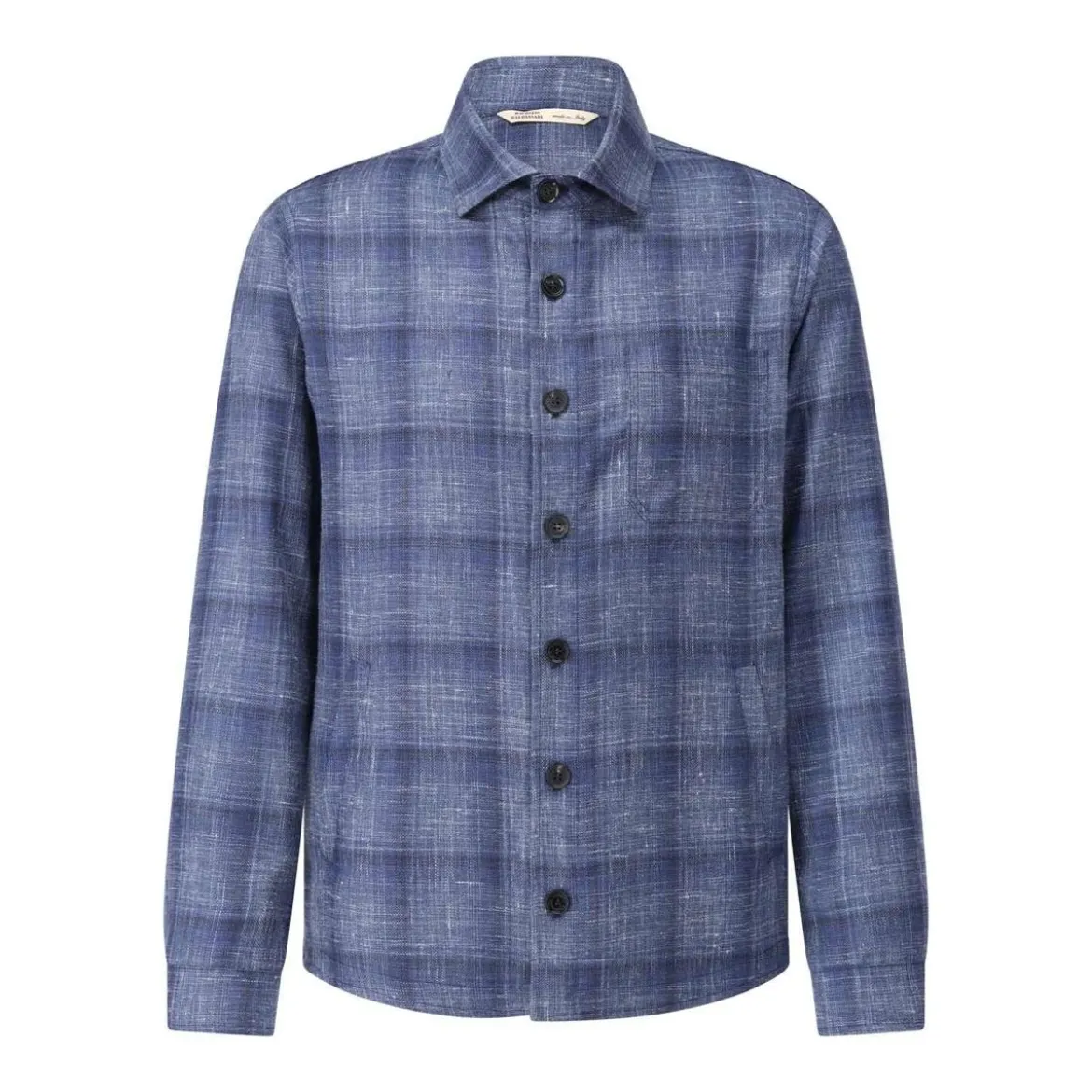 Maurizio Baldassari Overshirt mit Schurwolle blau Hemd