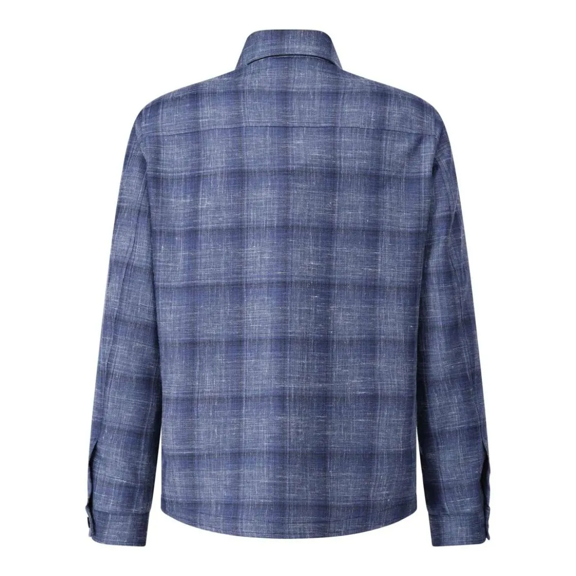 Maurizio Baldassari Overshirt mit Schurwolle blau Hemd