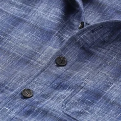 Maurizio Baldassari Overshirt mit Schurwolle blau Hemd