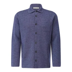 Maurizio Baldassari Overshirt aus Wolle blau Hemd