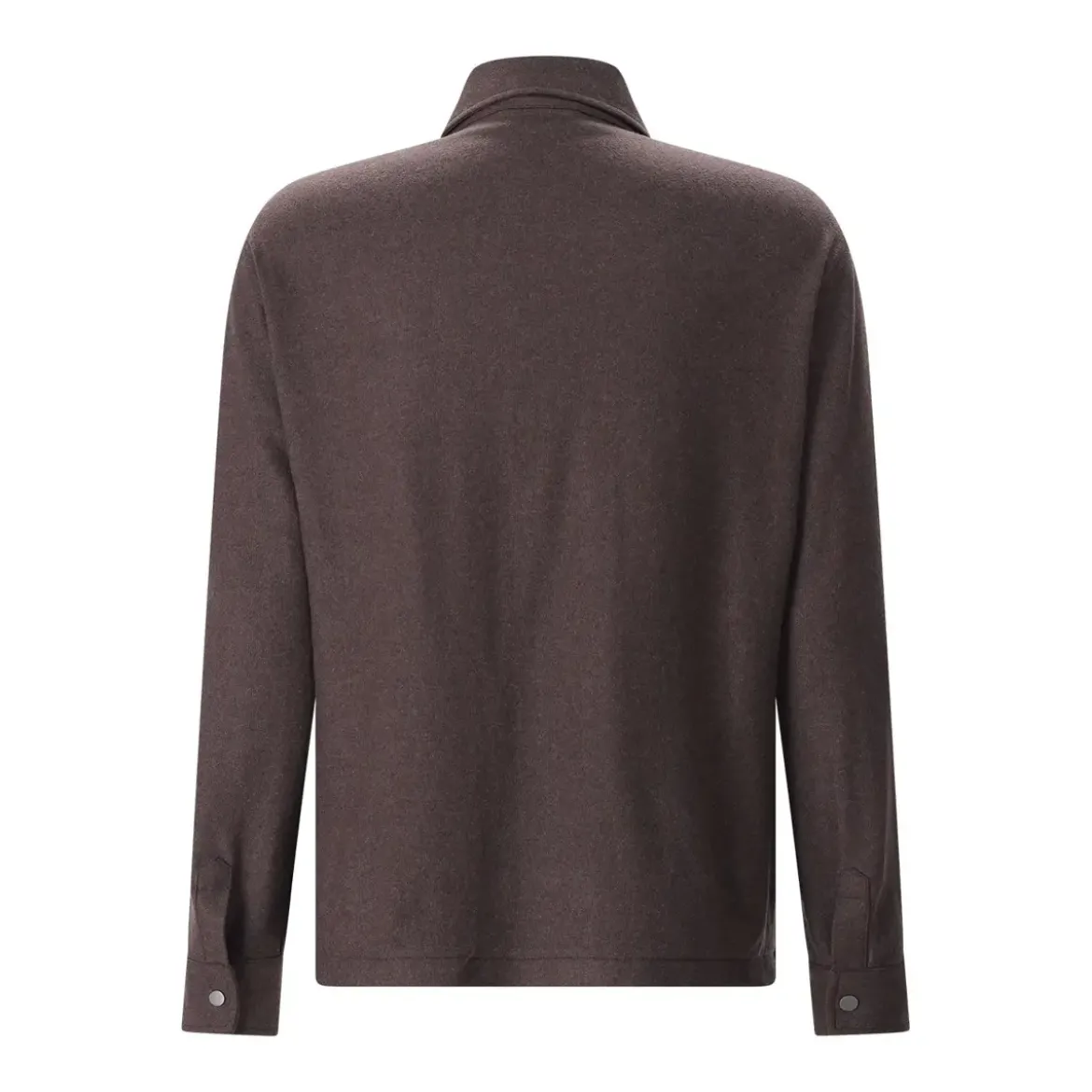 Maurizio Baldassari Overshirt aus Kaschmir-Mix braun Hemdjacke