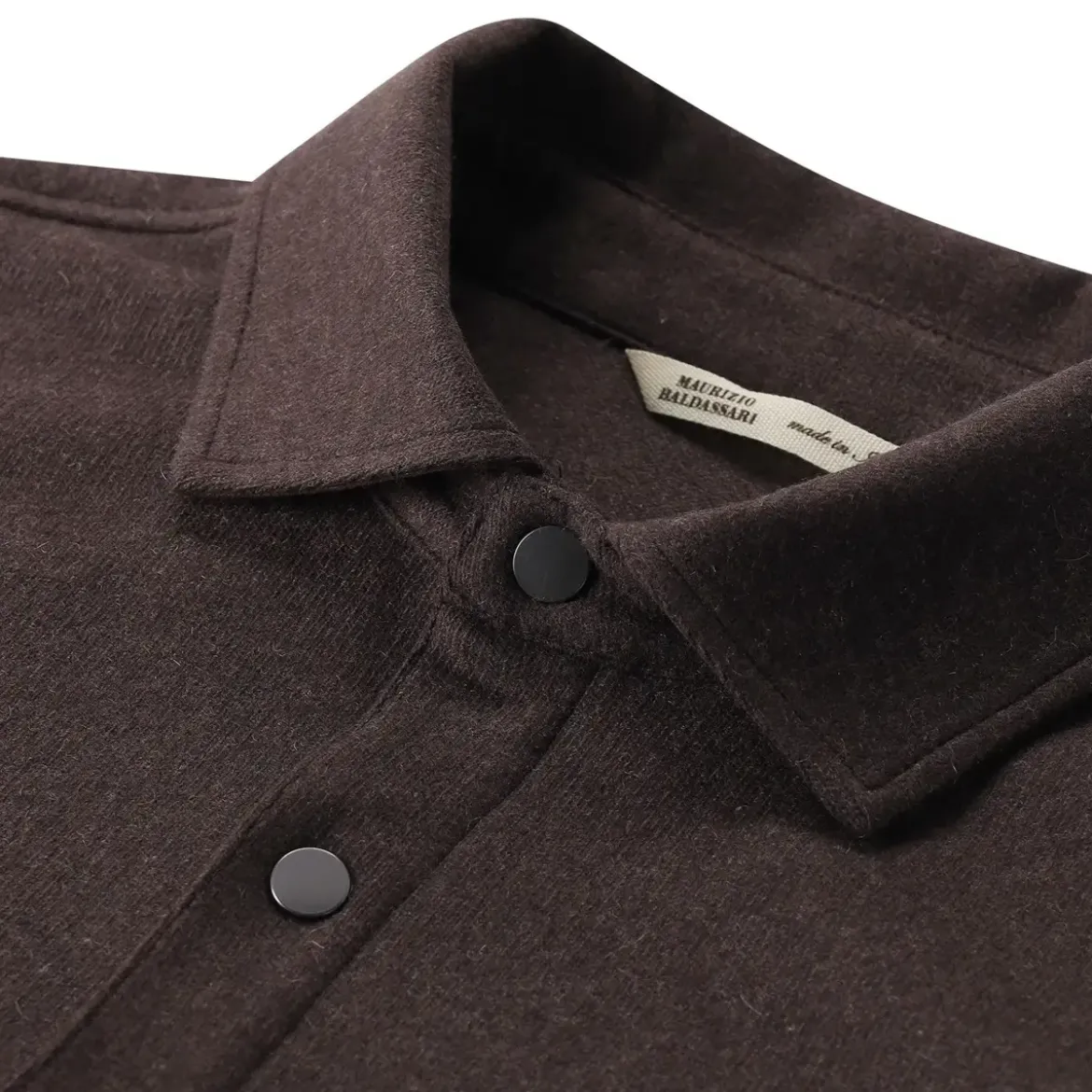 Maurizio Baldassari Overshirt aus Kaschmir-Mix braun Hemdjacke