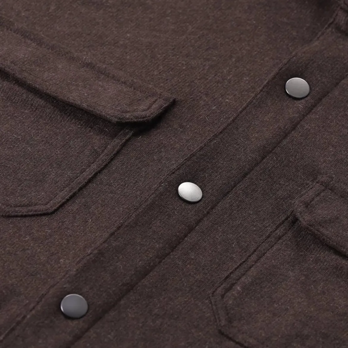 Maurizio Baldassari Overshirt aus Kaschmir-Mix braun Hemdjacke