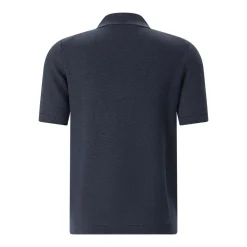 Maurizio Baldassari Poloshirt aus Baumwollstrick dunkelblau Poloshirt