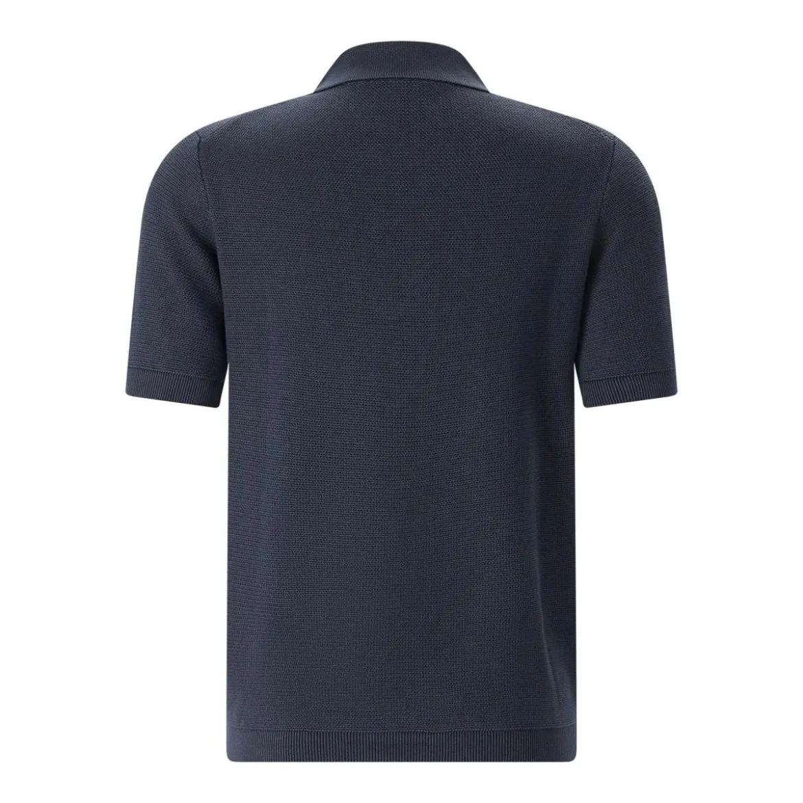 Maurizio Baldassari Poloshirt aus Baumwollstrick dunkelblau Poloshirt