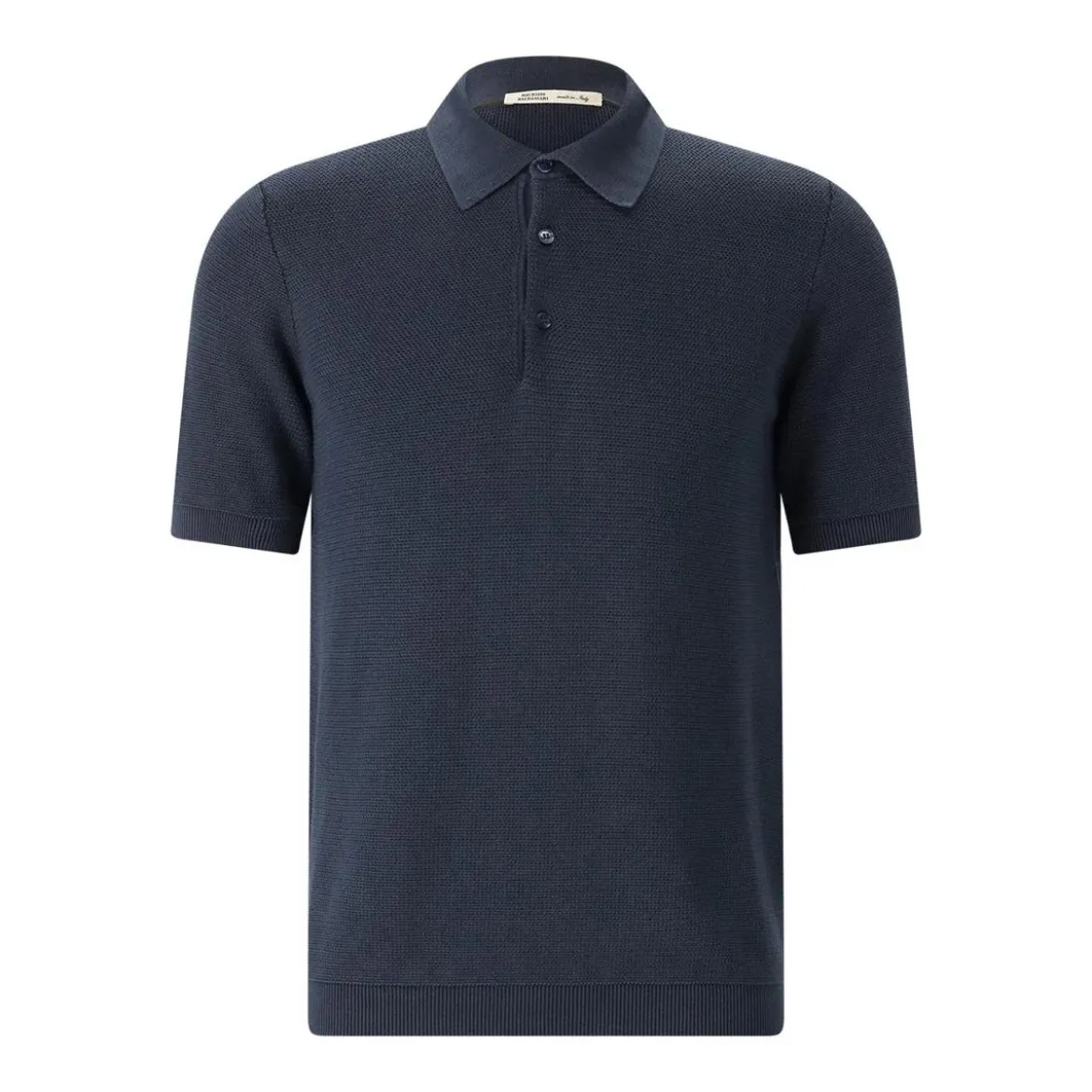 Maurizio Baldassari Poloshirt aus Baumwollstrick dunkelblau Poloshirt