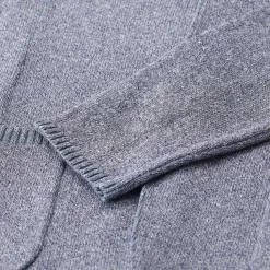 Maurizio Baldassari Strickjacke mit Seide blau Anzugjacke