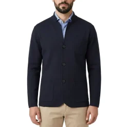 Maurizio Baldassari Strickjacke aus Baumwollmix blau Strickjacke
