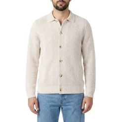 Maurizio Baldassari Strickjacke aus Leinenmix weiß Strickjacke