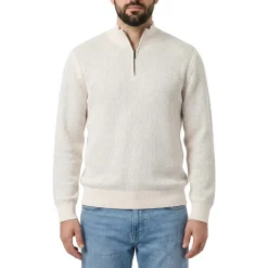 Maurizio Baldassari Troyer aus Woll-Seiden-Mix beige Pullover