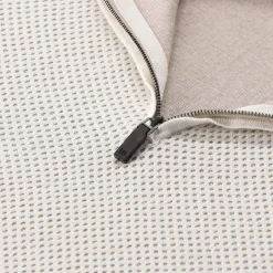 Maurizio Baldassari Troyer aus Woll-Seiden-Mix beige Pullover