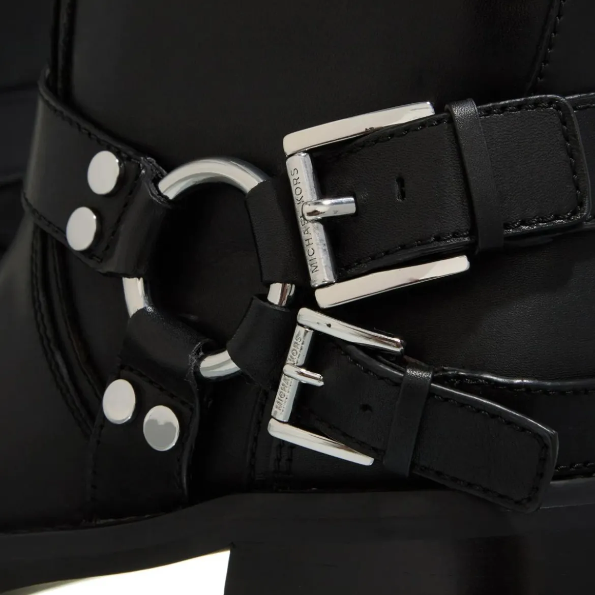 MICHAEL Michael Kors Crosby Moto Boot Black Biker Boots