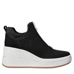 MICHAEL Michael Kors Emmy Wedge Zip Slip On Black Low-Top-Sneaker