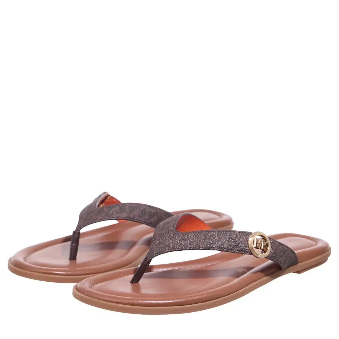 MICHAEL Michael Kors Erin Thong Sandal Brown Flip Flops